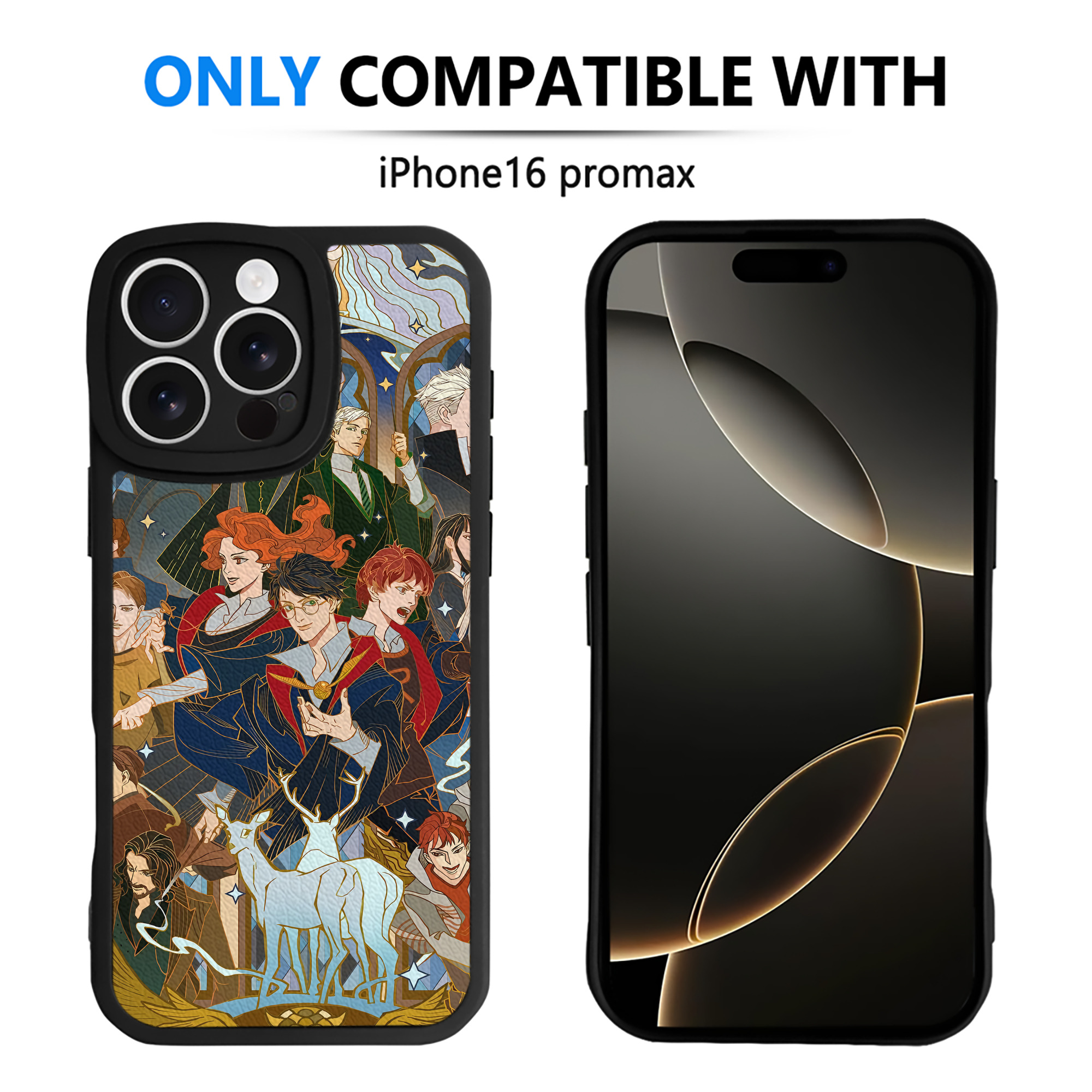 （画像用） Harry Potter ハリー・ポッターシリーズ 【iPhone 16シリーズ対応】シリコンスマホケース（レザー調） 材質：シリコン